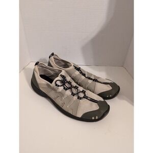 LAND'S END WATER SNEAKERS MENS SZ 12D BUNGEE TIE SLIP ON ATHLETIC TRAINING SHOE